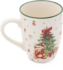 Kerstmokken Set van 6 – Porselein – 3 verschillende Kerstprints – Kerstservies
