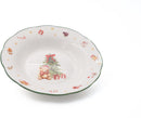 Kerst Diepe Borden Set van 6 – Ø 22 cm – Porselein – 3 Verschillende Kerstprints – 2 van Elke Print – Kerstservies