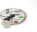 Luxe Pizzaset – 2 Grote Pizzaborden Ø 30 cm + Pizzasnijder – Italiaanse Print – Porselein – Rood & Groen