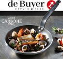 DeBuyer Carbone Plus Koekenpannen Pannenset Inductie - Zonder Anti Aanbaklaag - PFAS vrij - Inclusief Spatel en Panbeschermers