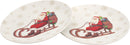 Kerstborden - Ontbijtborden - 20,5 CM - Kerstman & Kerstboom Designs