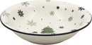 Diepe Porseleinen Kerst Borden met Kerstboom Design - Kerstservies - 21CM - 6 stuks
