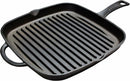 Cast Iron - Grillpan - Zwart - 23x23 cm- Gietijzer