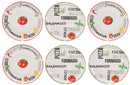 Grote Pizzaborden Italia ø 30CM - Rood en Groen - Italiaanse Prints - Set van 6