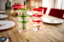 Kerstglazen Set van 6 – Feestelijke Kerstprints – 380 ml