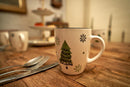 Kerstmok met Kerstboom Decoratie - Kerstservies - 350 ml - Set van 6 stuks