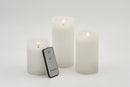 LED Kaarsen - Set van 3 - Realistische Vlam - Wit - Met Afstandsbediening
