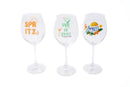 Aperol Spritz Cocktailglazen Set van 6 – 550 ml – 3 Verschillende Prints – Voor Cocktails, Wijn & Glühwein