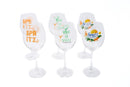 Aperol Spritz Cocktailglazen Set van 6 – 550 ml – 3 Verschillende Prints – Voor Cocktails, Wijn & Glühwein