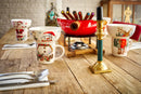Kerst Ontbijtset 8-delig – 4 Mokken en 4 Kommen – Set van 4 Duo’s – Kerst Thema