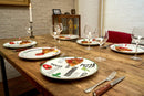 Grote Pizzaborden Italia ø 30CM - Rood en Groen - Italiaanse Prints - Set van 6