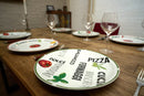 Grote Pizzaborden Italia ø 30CM - Rood en Groen - Italiaanse Prints - Set van 6