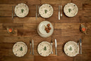 Diepe Porseleinen Kerst Borden met Kerstboom Design - Kerstservies - 21CM - 6 stuks