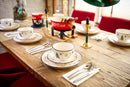 24-delig Kerstservies voor 6 Personen – Porselein – Dinerborden, Ontbijtborden, Diepe Borden & Kommen – Kerstboom Design
