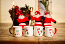 Kerstbeker Set 200ML - Set van 4 in Geschenkverpakking - 4 Kerst Prints - Geschikt voor Glühwein