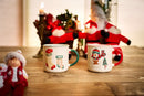 Grote Kerst Mokken Porselein – 300 ML – Set van 2 – Sneeuwpop Kerstboom Kerstsokken Design
