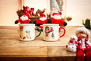 Grote Kerst Mokken Porselein – 300 ML – Set van 2 – Sneeuwpop Kerstboom Kerstsokken Design
