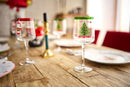 Kerst Wijnglazen Set van 6 – Feestelijke Kerstprints – 430 ml