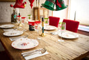 Kerst Wijnglazen Set van 6 – Feestelijke Kerstprints – 430 ml
