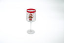 Kerst Wijnglazen Set van 6 – Feestelijke Kerstprints – 430 ml
