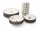 24-delig Kerstservies voor 6 Personen – Porselein – Dinerborden, Ontbijtborden, Diepe Borden & Kommen – Kerstboom Design