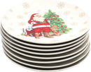 Kerstborden - Ontbijtborden - 20,5 CM - Kerstman & Kerstboom Designs