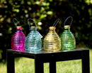 Wespenval - 4 Wespenvangers voor buiten en binnen - Glas - Paars Geel Blauw Groen - 16CM 20CM