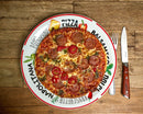 Grote Pizzaborden Italia ø 30CM - Rood en Groen - Italiaanse Prints - Set van 6