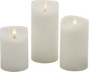 LED Kaarsen - Set van 3 - Realistische Vlam - Wit - Met Afstandsbediening