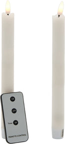 LED Dinerkaarsen - Ivoor en Wit - 23 cm