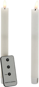 LED Dinerkaarsen - Ivoor en Wit - 23 cm