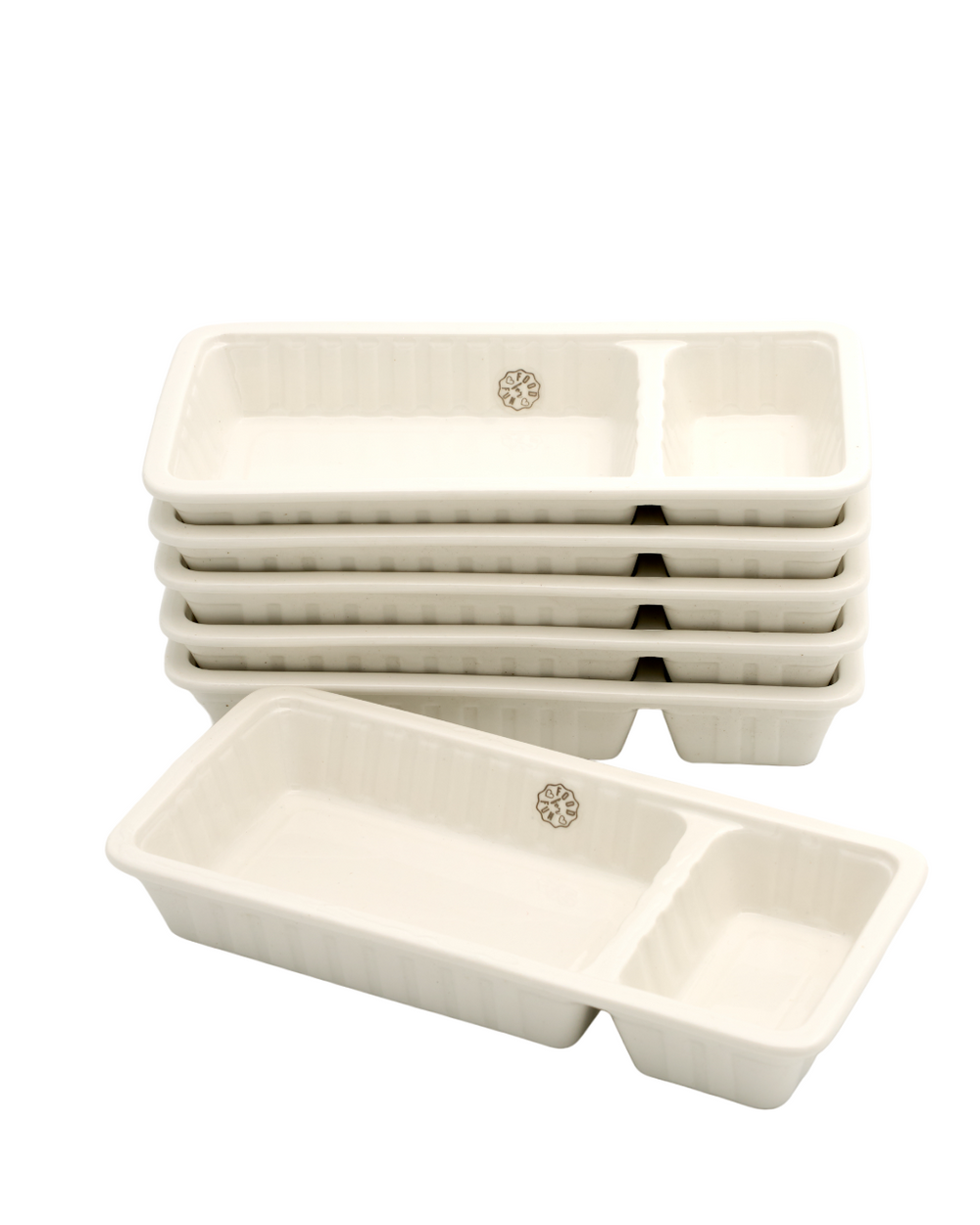 MamboCat Fries frietschalen, ovale witte curryworstschaal van porselein, snackborden met reliëf voor bijgerechten, worstjes, friet en nuggets, herbruikbare serveerborden