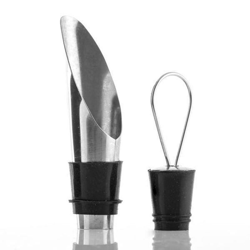 Excellent Houseware - Wines&More - Wijnset - 4-Delig - RVS - Luxe Bewaardoos