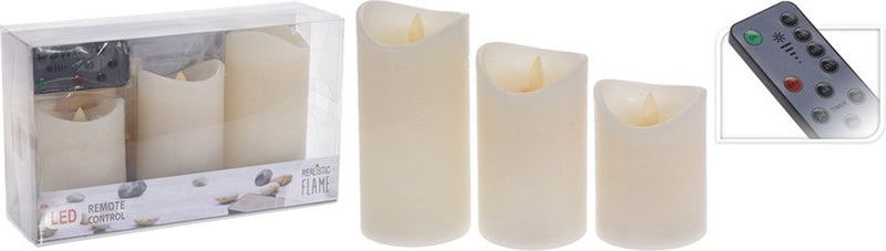 Homecookingchef - Sfeer&Meer - LED-kaarsen - 3 Stuks- Bewegende Vlam- Afstandsbediening & Timer