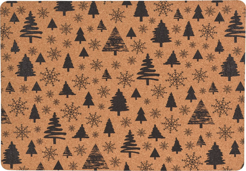 Homecookingchef - Kerst&Meer - Tafelaankleding - Placemats - Set van 4 - Kurk