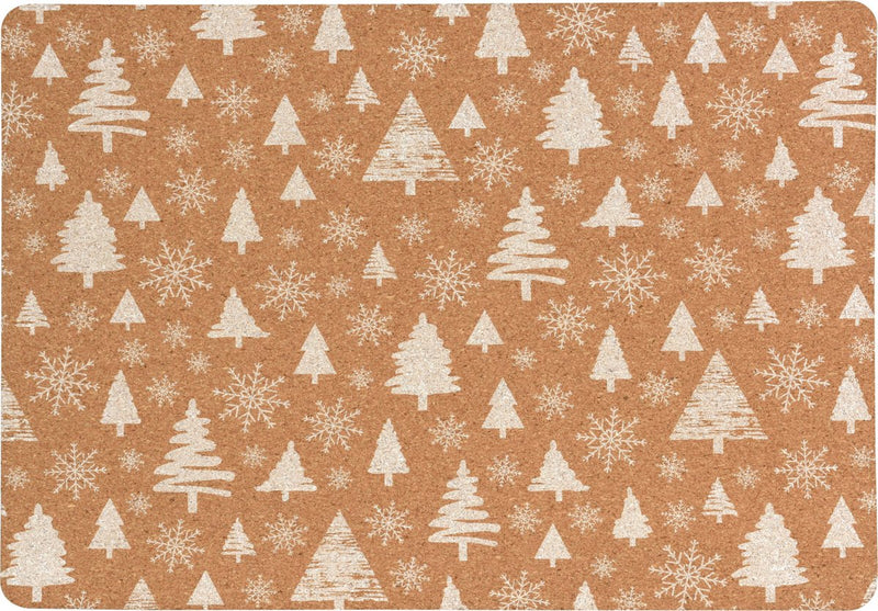 Homecookingchef - Kerst&Meer - Tafelaankleding - Placemats - Set van 4 - Kurk