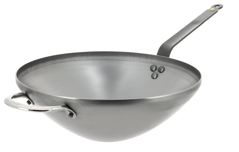 De Buyer Mineral B - Wokpan - Plaatstaal met Bijenwas - Zonder Anti Aanbaklaag - 28CM