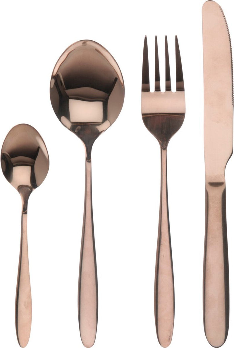 Excellent Houseware - Cutlery - Luxe Bestekset - Koper - 16-delig
