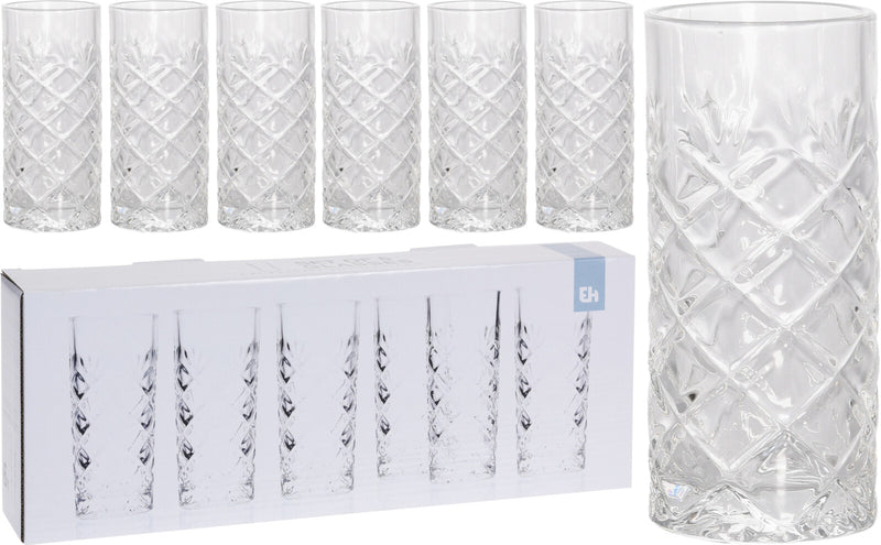 Homecookingchef - Drinks&More - Longdrinkglazen - Set van 6 - 300ML - Klassieke Look